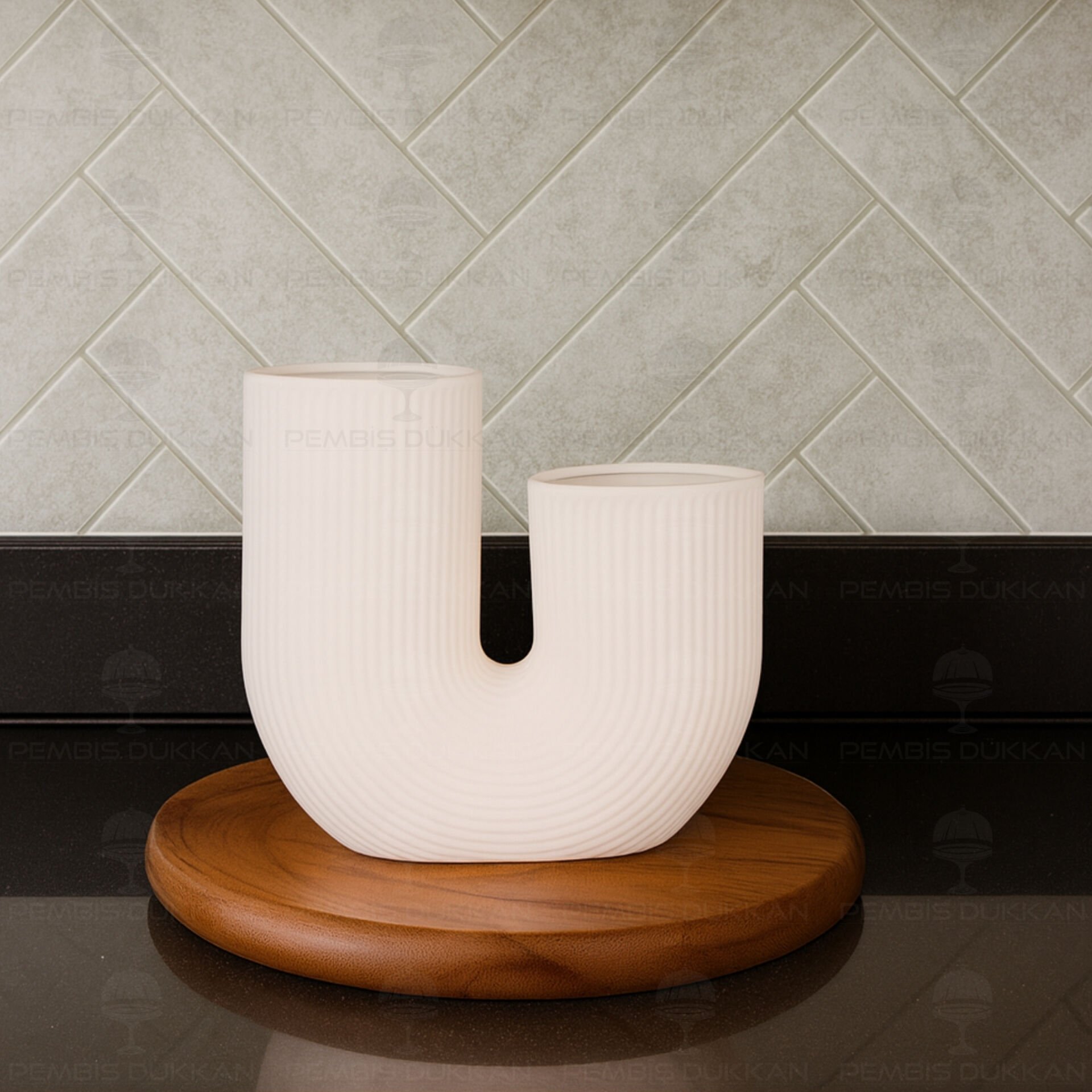 MN U MODEL SERAMİK VAZO BÜYÜK BOY (1034)