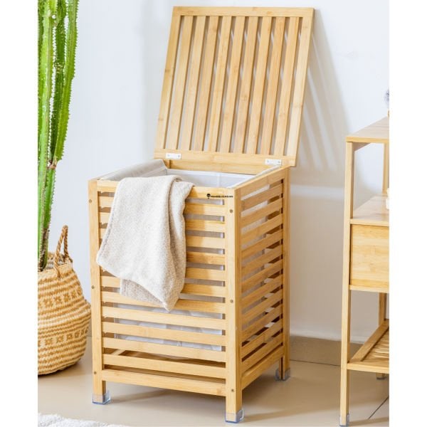 BAMBU YATAY ÇİZGİLİ, BOHEM ÇAMAŞIR & OYUNCAK SEPETİ (21520)