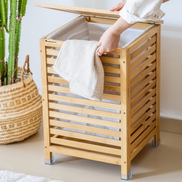 BAMBU YATAY ÇİZGİLİ, BOHEM ÇAMAŞIR & OYUNCAK SEPETİ (21520)