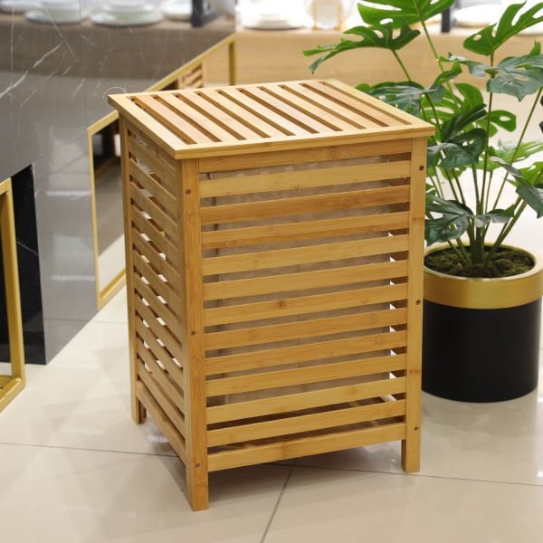 BAMBU YATAY ÇİZGİLİ, BOHEM ÇAMAŞIR & OYUNCAK SEPETİ (21520)