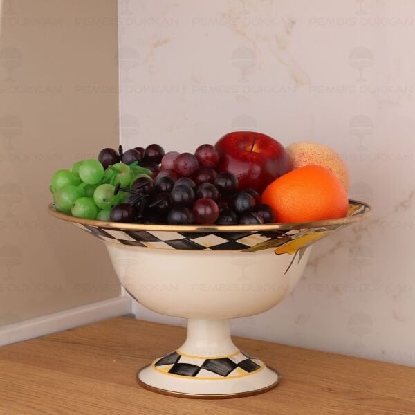 LİNDA EMAYE AYAKLI 30CM MEYVELİK