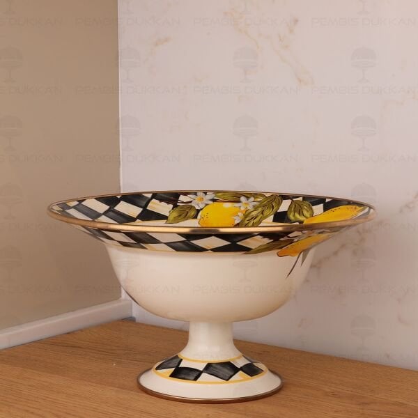 LİNDA EMAYE AYAKLI 30CM MEYVELİK