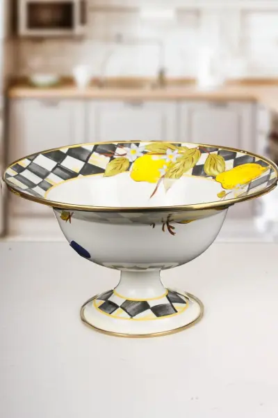 LİNDA EMAYE AYAKLI 30CM MEYVELİK