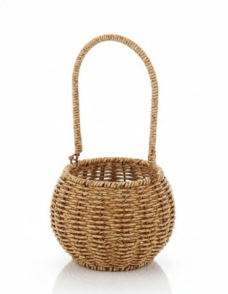 BOHEM RATTAN KÜÇÜK KULPLU SEPET (1570)