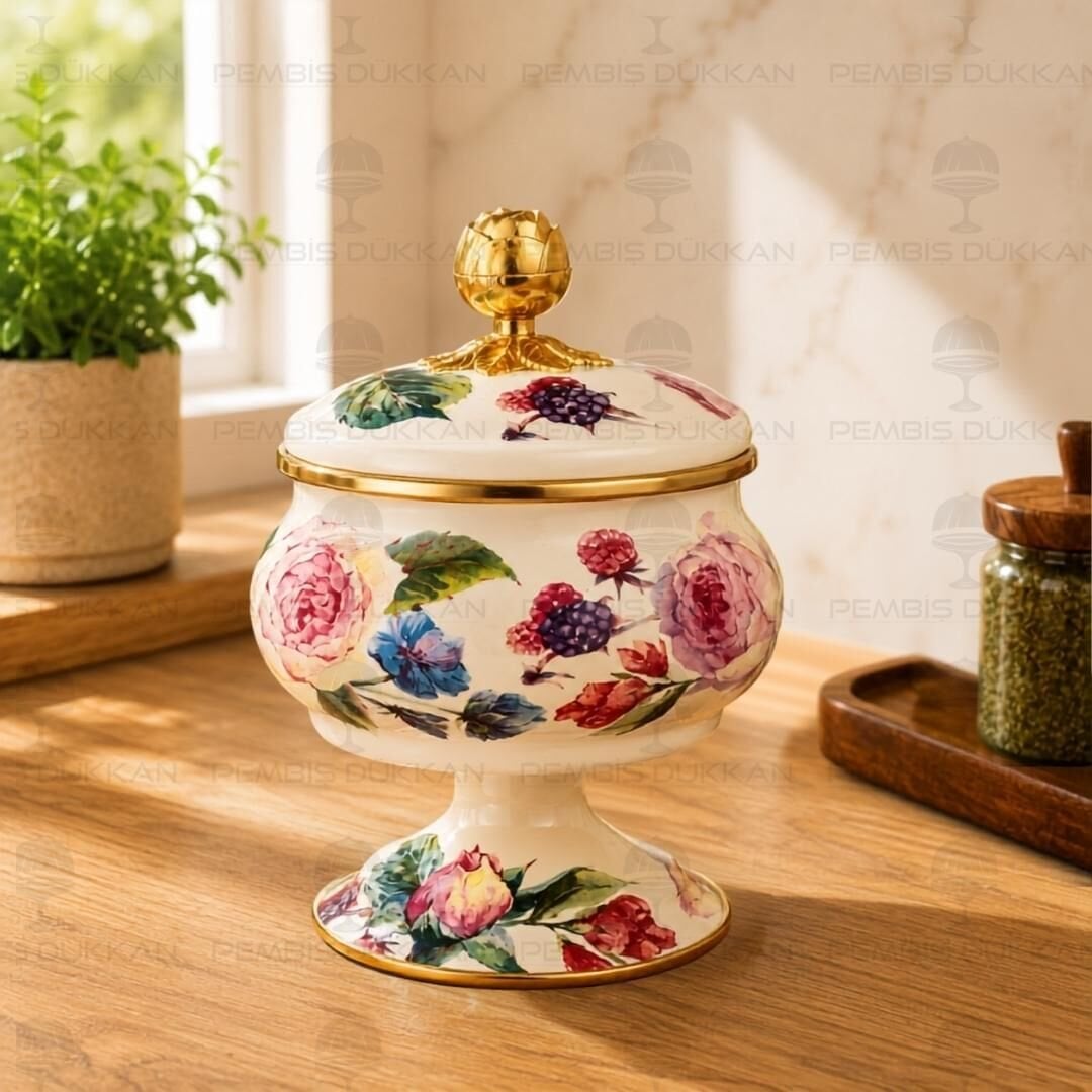 ROSE DELUXE EMAYE AYAKLI ŞEKERLİK
