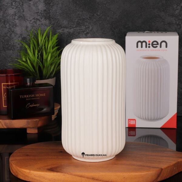 MN SERAMİK ÇİZGİLİ VAZO (1026)