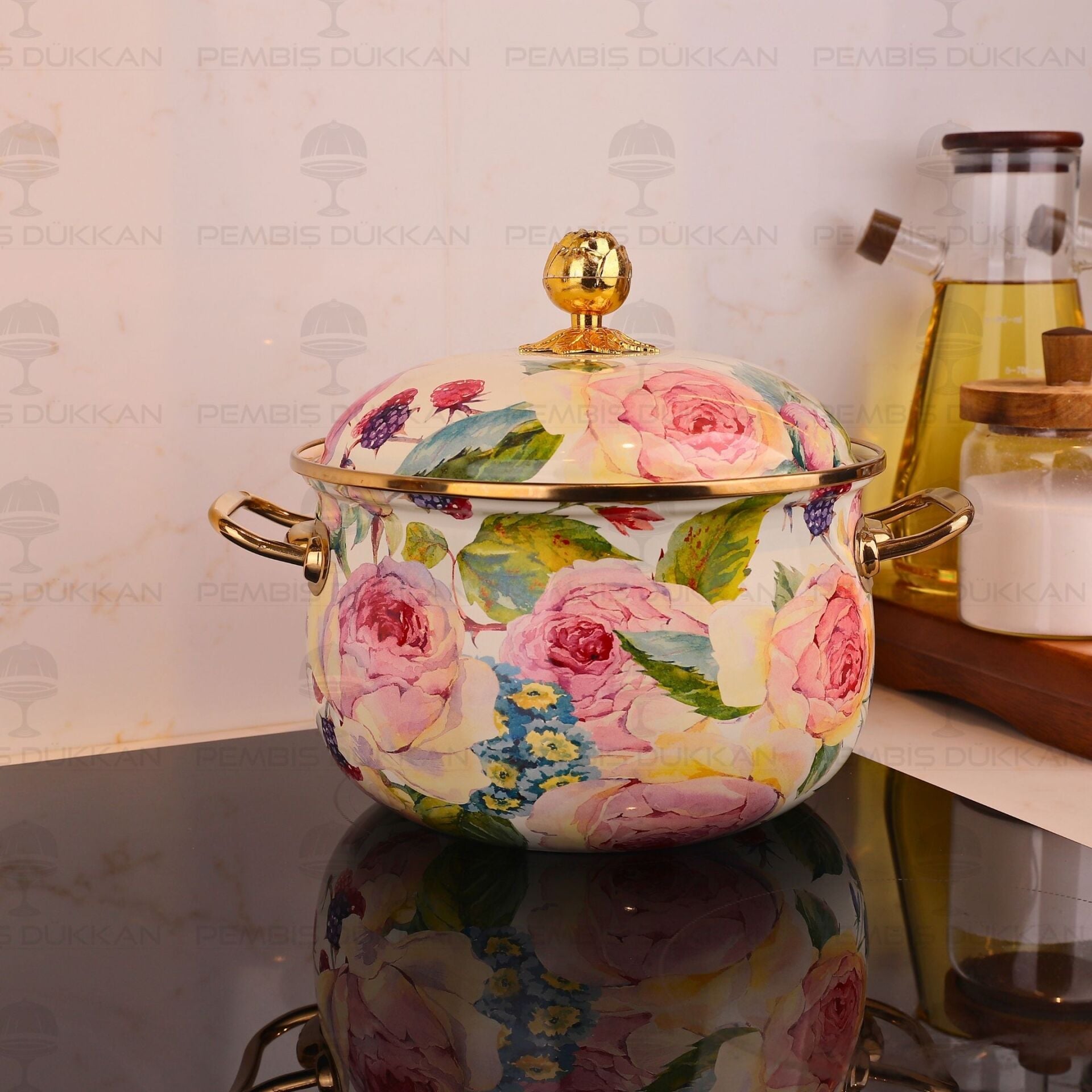 ROSE DELUXE EMAYE 20CM DERİN TENCERE