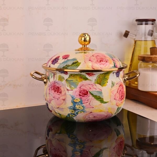 ROSE DELUXE EMAYE 20CM DERİN TENCERE