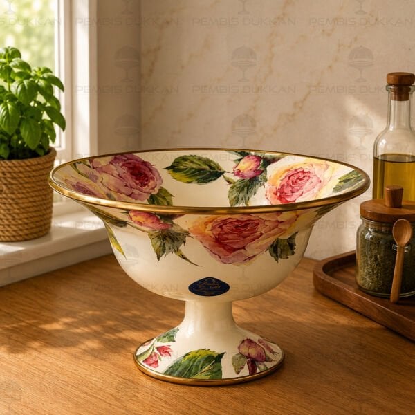 ROSE DELUXE EMAYE 30CM AYAKLI MEYVELİK