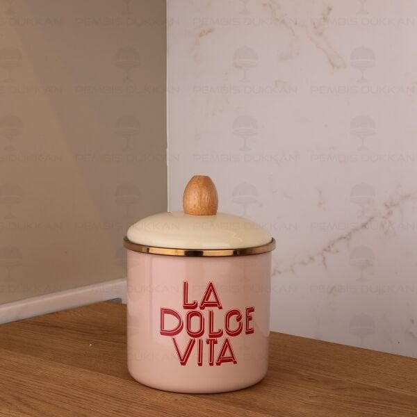 DOLCE VİTA EMAYE ORTA BOY KAVANOZ