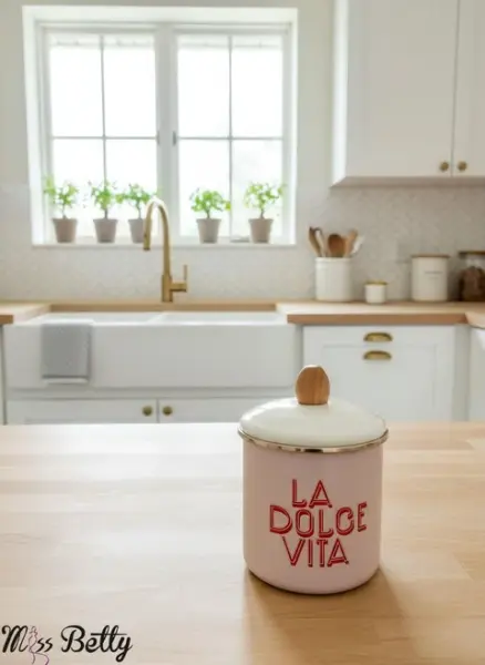 DOLCE VİTA EMAYE ORTA BOY KAVANOZ