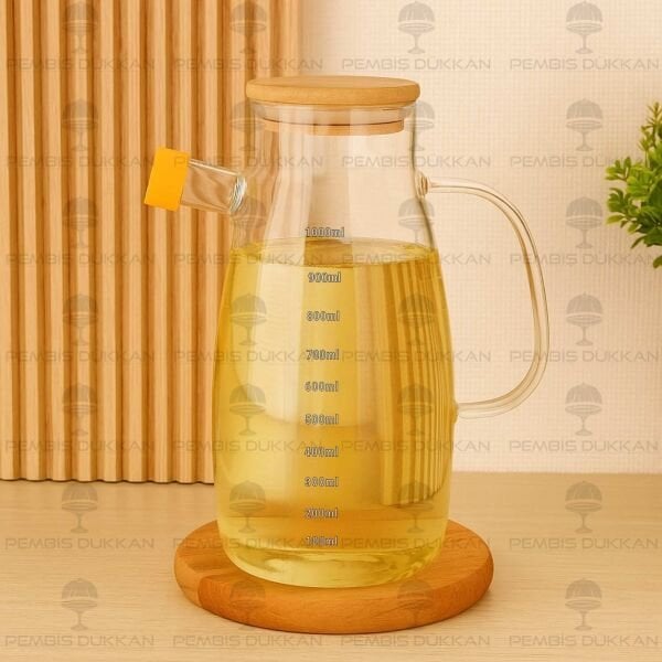 MİLO BAMBU KAPAKLI 1000ML YAĞDANLIK (1113)