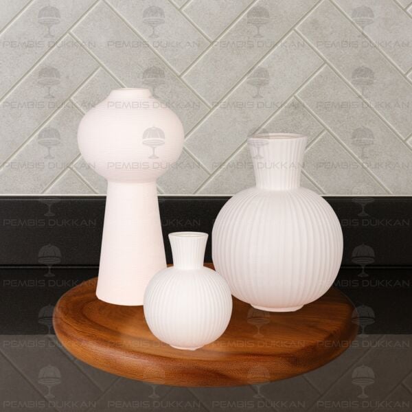 SERAMİK DEKORATİF VAZO KOMBİN SET NO4 (STAND HARİÇ)