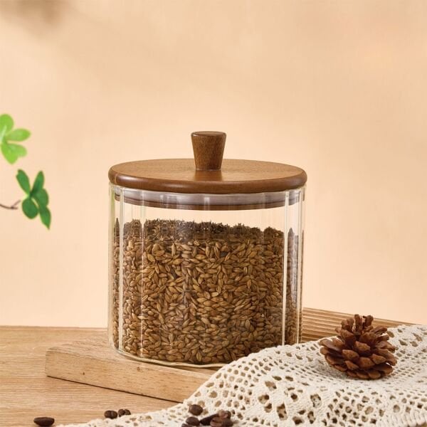 VERONA 1380ML MEGA KÜÇÜK BOY AKASYA KAPAKLI ÇİZĞİLİ KAVANOZ (BOR-0117)