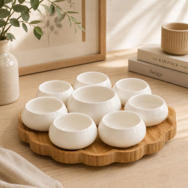 VENTO MASA ORTASI BAMBU STANDLI, REÇELLİK KOMBİN SET 4
