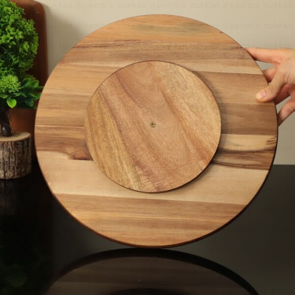 MN 36 CM ROTTO AKASYA DÖNER BAMBU PEYNİR TABAĞI (8B54)
