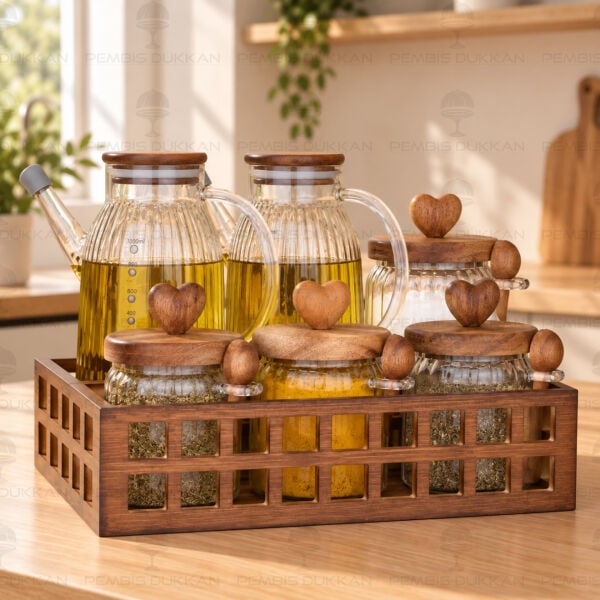6lı Çift Kafes Kasalı, Ocak Yanı Yağdanlık Kombin Set No2