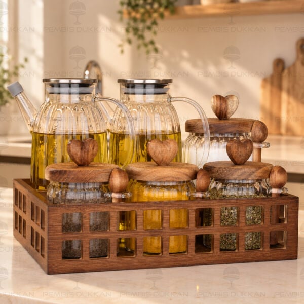 6lı Çift Kafes Kasalı, Ocak Yanı Yağdanlık Kombin Set No3