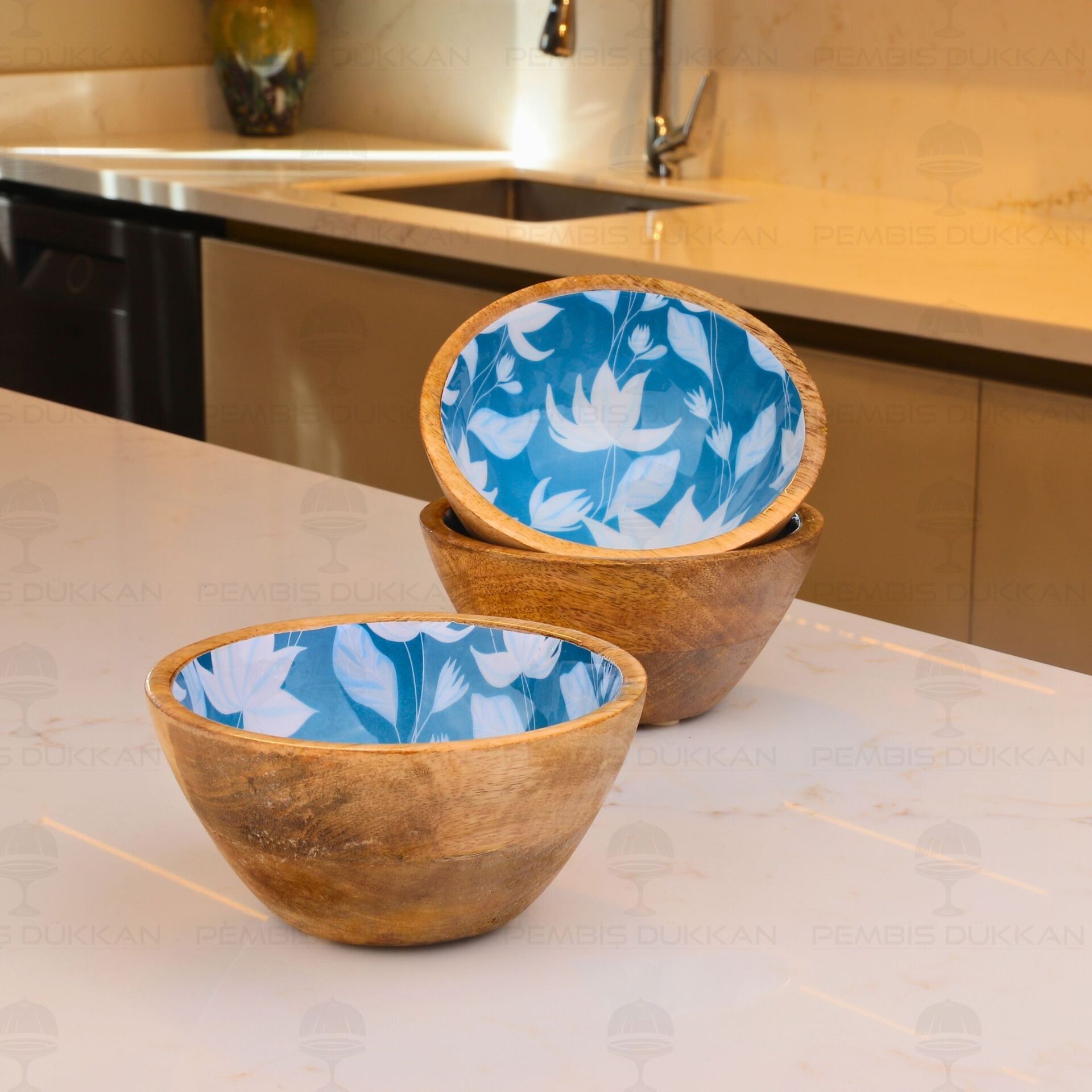 1 ADET MANGO AGACI 15 CM MAVİ KASE (THN38304)