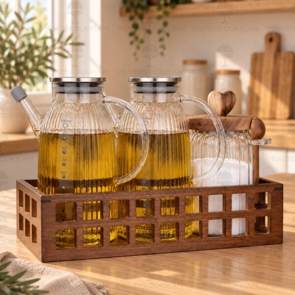 3lü Kafes Kasalı, Ocak Yanı Yağdanlık Kombin Set No9