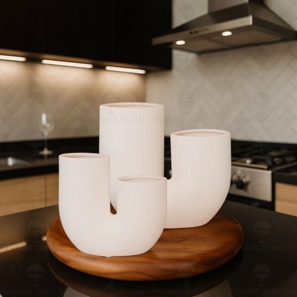 SERAMİK DEKORATİF VAZO KOMBİN SET NO16 (STAND HARİÇ)