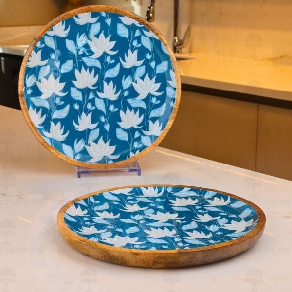 1 ADET MANGO AGACI 25CM MAVİ SERVIS TABAGI (THN38317)