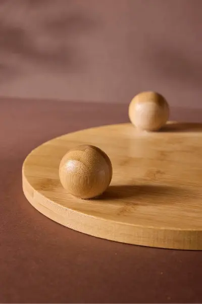 BAMBU 25CM TERNİ TOP AYAKLI, PEYNİR TABAĞI & SUNUM STAND (17438)