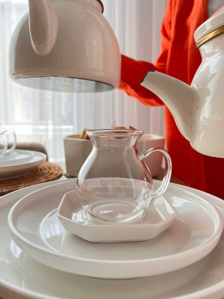 6LI KEYFİ ALA BOROSİLİKAT CAM, KULPLU ÇAY BARDAĞI