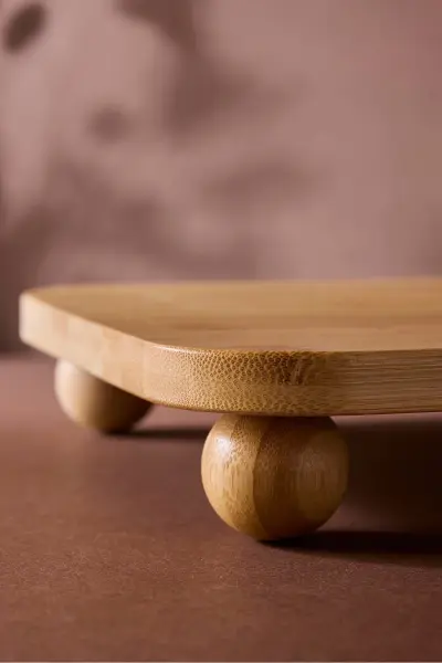 BAMBU 24CM TERNİ TOP AYAKLI, PEYNİR TABAĞI & SUNUM STAND (17440)