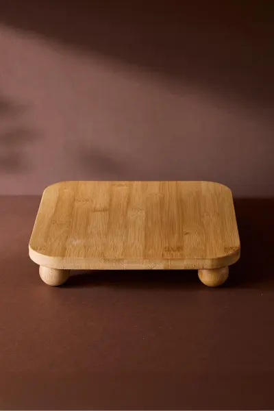 BAMBU 24CM TERNİ TOP AYAKLI, PEYNİR TABAĞI & SUNUM STAND (17440)