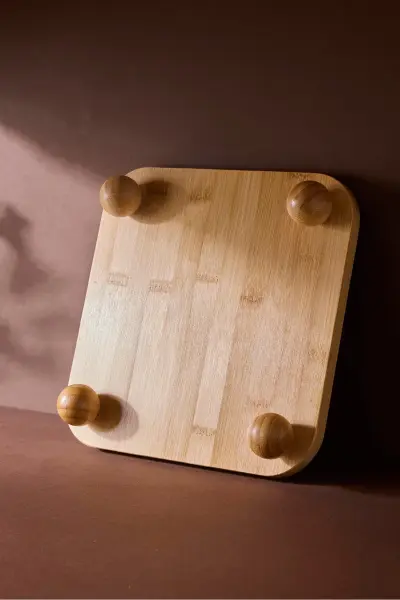 BAMBU 24CM TERNİ TOP AYAKLI, PEYNİR TABAĞI & SUNUM STAND (17440)