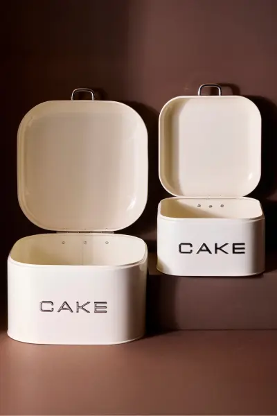 BEYAZ PLUS 2Lİ EKMEK & KEK KUTUSU