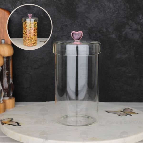 HEARTS 1150ML BOROSİLİKAT CAM KAVANOZ