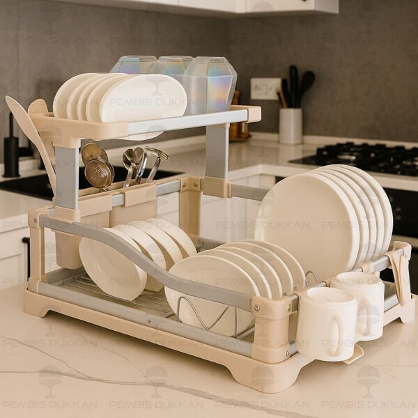 KREM ALÜMİNYUM, 2 KATLI PİKA BULAŞIKLIK  (004)