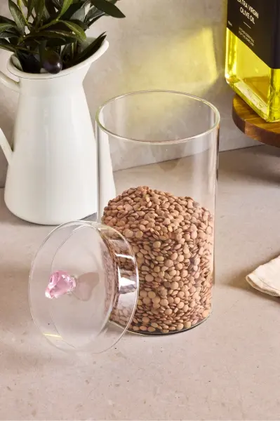 HEARTS 1150ML BOROSİLİKAT CAM KAVANOZ