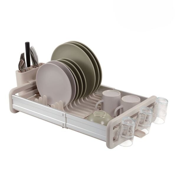 KREM ALÜMİNYUM, AÇILIP KAPANABİLİR AYARLI BULAŞIKLIK (003)