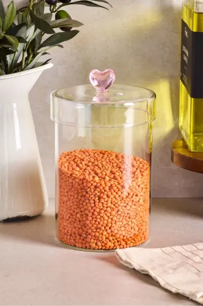 HEARTS 950ML BOROSİLİKAT CAM KAVANOZ