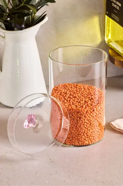 HEARTS 950ML BOROSİLİKAT CAM KAVANOZ