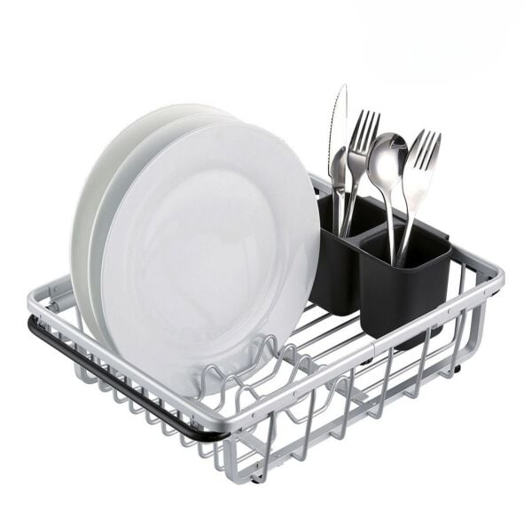 KREM ALÜMİNYUM, EVYE İÇİ AÇILABİLİR MİNİ BULAŞIKLIK (001)