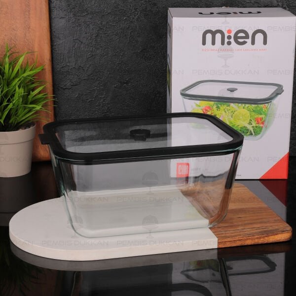 SİYAH 2620ML SİLİKON VAKUMLU, CAM SAKLAMA KABI (3H04)