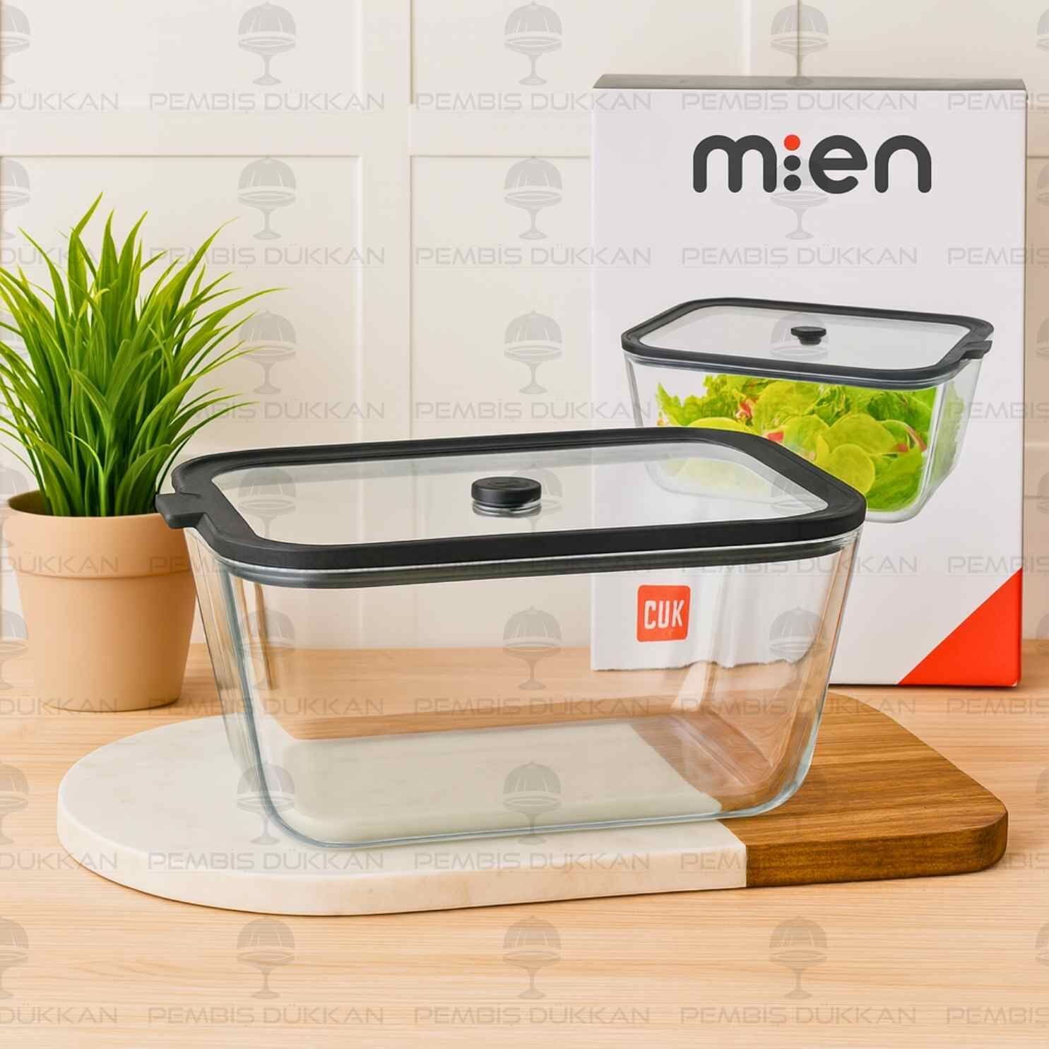 SİYAH 2620ML SİLİKON VAKUMLU, CAM SAKLAMA KABI (3H04)