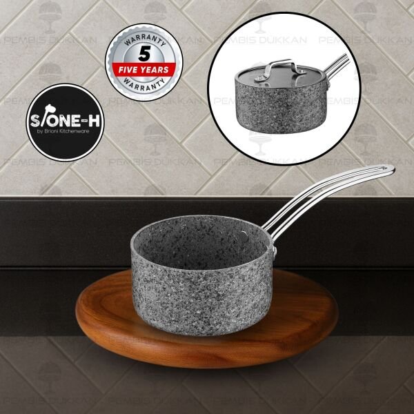 BRİONİ STONE-H 16 CM KAPAKLI SOS TENCERESİ