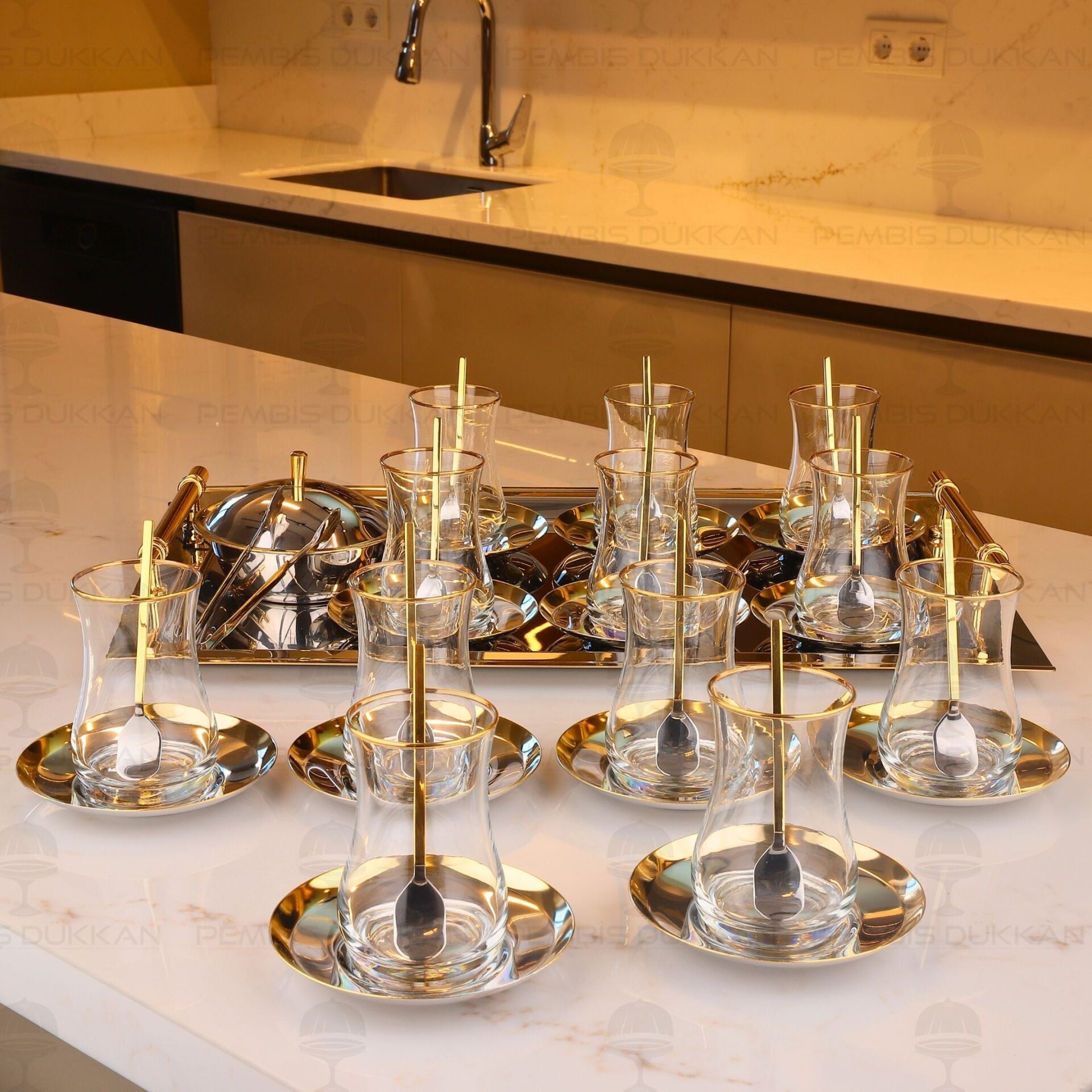 TİAMO RİO GOLD 12 KİŞİLİK 40 PARÇA ÇAY SET