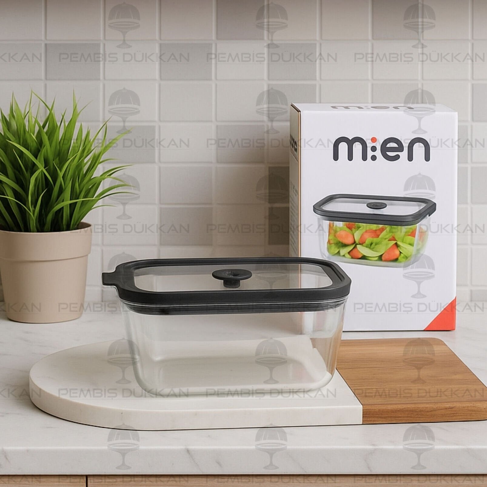 Siyah 800ml Silikon Vakumlu, Cam Saklama Kabı (3h02)