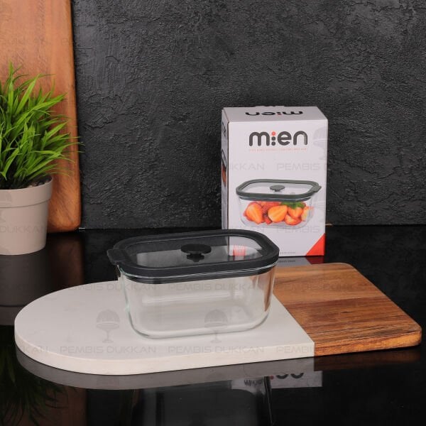 SİYAH 470ML SİLİKON VAKUMLU, CAM SAKLAMA KABI (3H01)