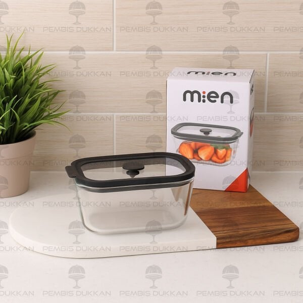 SİYAH 470ML SİLİKON VAKUMLU, CAM SAKLAMA KABI (3H01)