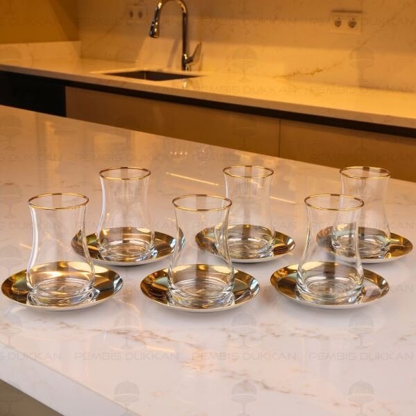 TİAMO RİO GOLD 6 KİŞİLİK 12 PARÇA ÇAY SET