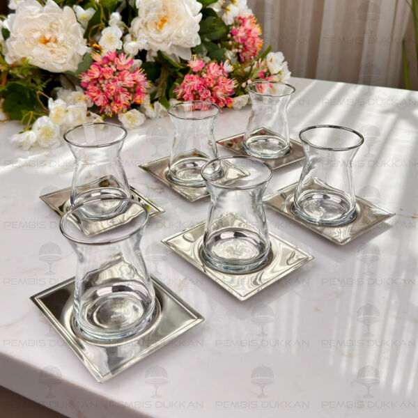Tiamo Oslo Sade 6 Kişilik 12 Parça Çay Set
