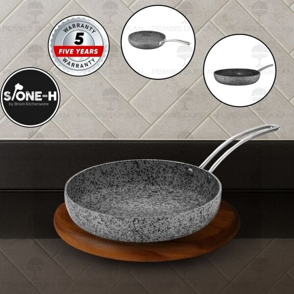 Brioni Stone-Age Gri 28 Cm Tava