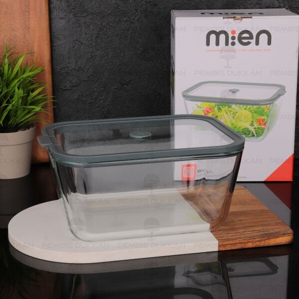 GRİ 2620ML SİLİKON VAKUMLU, CAM SAKLAMA KABI (3H04G)